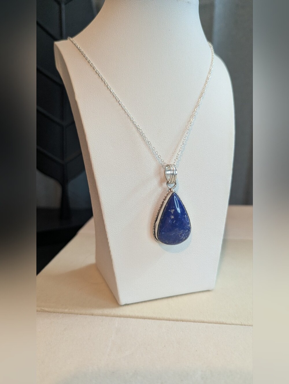 Artisan Lapis Lazuli Sterling Pendant P072626-8